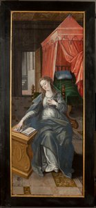 Anbetung der Heiligen Drei Könige, Triptychon, rechte Tafel Rückseite, Malerei auf Holz