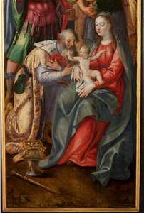 Anbetung der Könige, Triptychon, Rechte Tafel (Detail)