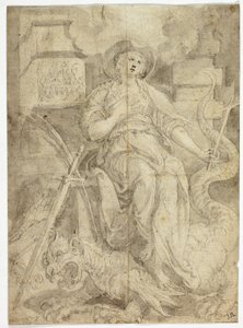 Studie für die Heilige Margarete von Maarten de Vos