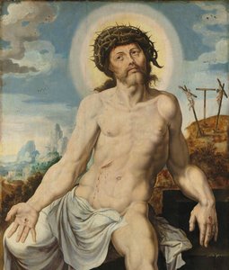 Christus als Schmerzensmann von Maarten van Heemskerck (workshop of)