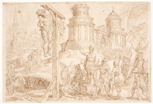 Zerstörung von Aj und die Hinrichtung des Königs von Maarten van Heemskerck