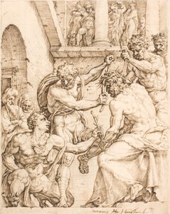 Christus wird mit Dornen gekrönt von Maarten van Heemskerck