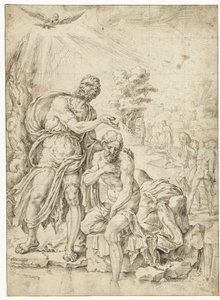 Taufe Christi von Maarten van Heemskerck