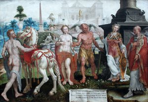 Momos tadelt die Werke der Götter von Maarten van Heemskerck