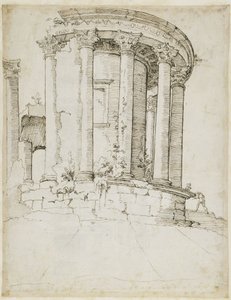 Rundtempel in Tivoli von Maarten van Heemskerck