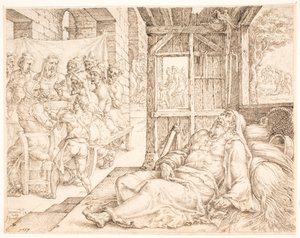 Tobits Blindheit von Maarten van Heemskerck