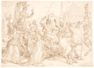 Triumphwagen. Superbia (Stolz) von Maarten van Heemskerck