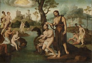 Die Taufe Christi von Maarten van Heemskerk