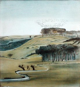Landschaft mit Saatkrähen von Madeline Wyndham