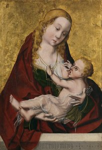 Die Jungfrau, die das Kind stillt, ca. 1490 von Maestro Bartolomé