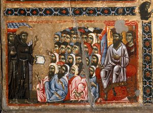 Geschichte des Lebens des heiligen Franziskus vom Altarbild von San Francesco d
