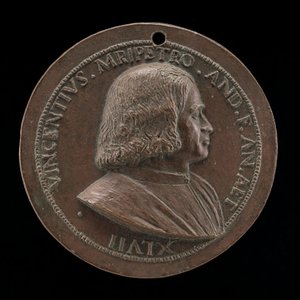 Vincenzo Malipiero, venezianischer Patrizier, Bruder von Francesco [Vorderseite], 1523 von Maffeo Olivieri