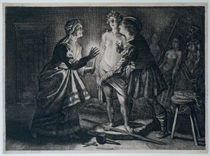 Pygmalion verliebt sich in seine Statue