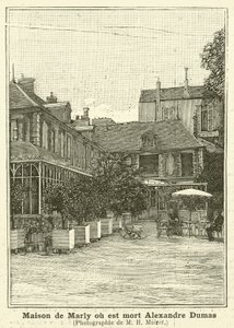 Haus in Marly, in dem der französische Autor Alexandre Dumas der Jüngere starb von Mairet