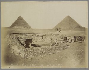Pyramiden von Cheops und Chefren, die Sphinx und der Tempel von Chefren
