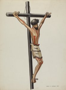 Bulto, Kruzifix, ca. 1937 von Majel G. Claflin
