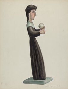 Geschnitzter und bemalter Santo - Santa Rita, 1935-1942 von Majel G. Claflin