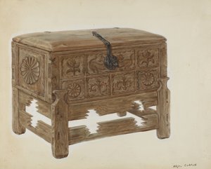 Casa en Mesita oder Truhe auf Ständer von Majel G. Claflin