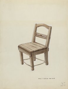 Kleiner Holzstuhl, ca. 1937