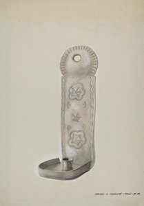 Zinn-Kerzenleuchter, ca. 1937 von Majel G. Claflin