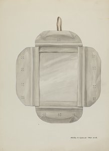 Zinnspiegelrahmen, ca. 1937 von Majel G. Claflin