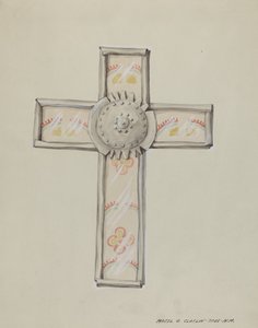 Zinn- und Tapetenkreuz