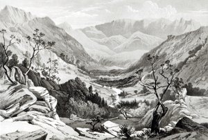 Ansicht zwischen Senafe und Rahaguddy, graviert von James Ferguson von Major A.G.F. Hogg