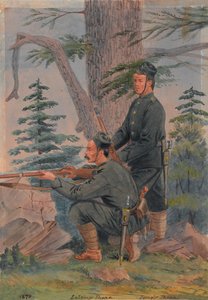 Lalsing Thapa und Jangir Thapa vom 5. Goorkha-Regiment, Peiwar Kotal, Afghanistan