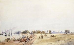 Ansicht der Festung und Stadt, Kalkutta, 1854 von Major General Sir Charles Walters DOyly