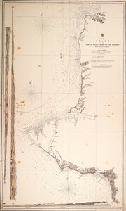 Schwarzes Meer, Karte der Südwestküste der Krim von Kap Aia bis Alma-Bucht. Von den Offizieren der H.M.S.V. Spitfire. von Malby Malby