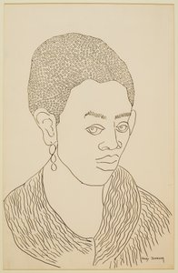Studie eines Mädchens mit Ohrring von Malvin Gray Johnson