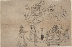 Porträt von Manya Sahib Man Rup Sagarji, spätes 18. Jahrhundert