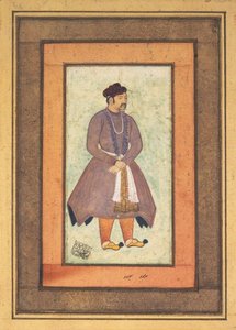 Porträt von Akbar dem Großen 1542-1605, Mogul-Kaiser, zweite Hälfte des 16. Jahrhunderts