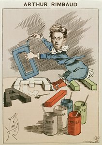 Karikatur von Arthur Rimbaud aus 