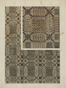 Gewebte Decke, um 1938