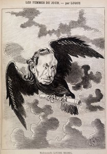 Karikatur von Louise Michel als Rabe von Luque von Manuel Luque
