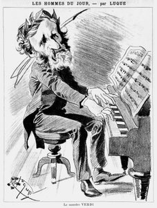 Karikatur von Verdi - von Luque