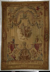 Wandteppich mit Bacchus als Personifikation des Herbstes von Manufacture Royale des Gobelins