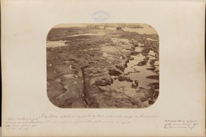 Detaillierte Studie eines Teils der Innenseite des Riffs von Pernambuco, die durch die Wirkung des Wassers gebildete Becken zeigt von Marc Ferrez