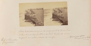 Stereoskopische Ansicht von Recife zum Hafen von Pernambuco, einschließlich der alten Festung Picão, aufgenommen vom Leuchtturm an der Spitze des Riffs