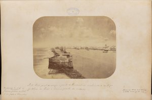 Vista geral do recife e porto de Pernambuco von Marc Ferrez
