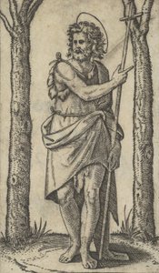 Johannes der Täufer mit einem Stab, aus der Serie 