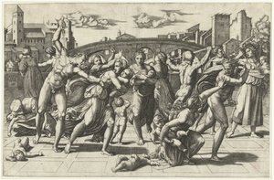 Massaker der Unschuldigen, ca. 1515 von Marcantonio Raimondi