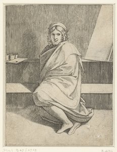 Porträt des Malers Raphael von Marcantonio Raimondi