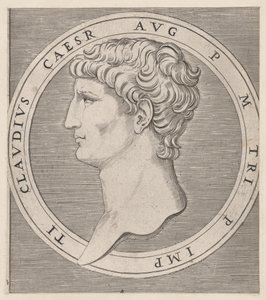 Speculum Romanae Magnificentiae: Claudius, aus Die zwölf Cäsaren, ca. 1500-1534 von Marcantonio Raimondi