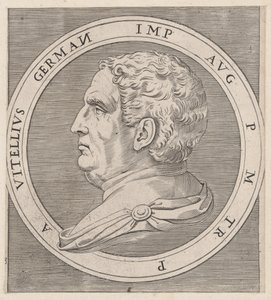 Speculum Romanae Magnificentiae: Vitellius, aus Die Zwölf Cäsaren, ca. 1500-1534 von Marcantonio Raimondi