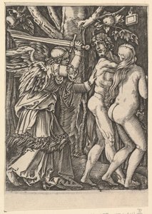 Die Vertreibung aus dem Paradies, nach Dürer, ca. 1500-1534 von Marcantonio Raimondi