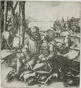 Das ungleiche Paar (Das Angebot der Liebe) von Marcantonio Raimondi