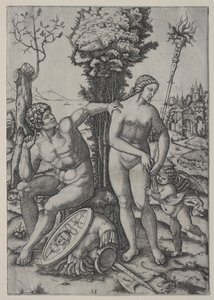Venus, Mars und Amor von Marcantonio Raimondi