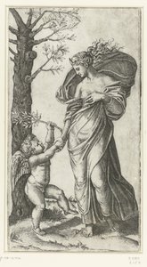 Versöhnung von Minerva und Amor von Marcantonio Raimondi